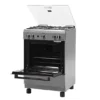 Cocina Bosch gris PRO 423 a gas con 4 quemadores, horno de 59 litros y encendido eléctrico.