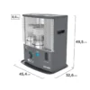 Estufa a parafina Fensa F720 de 4.2 litros con encendido eléctrico, ideal para calefaccionar hasta 25 m².