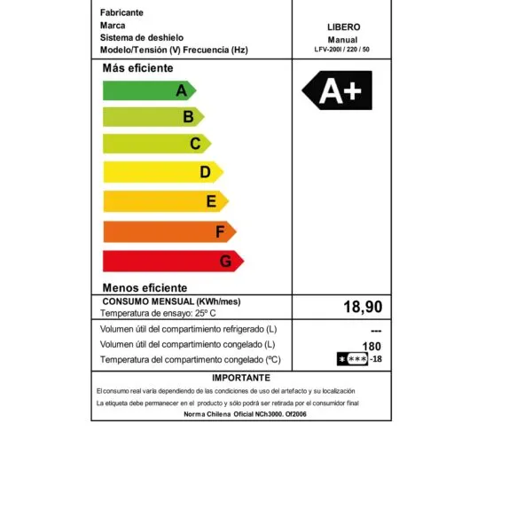 Freezer vertical LFV-200I
