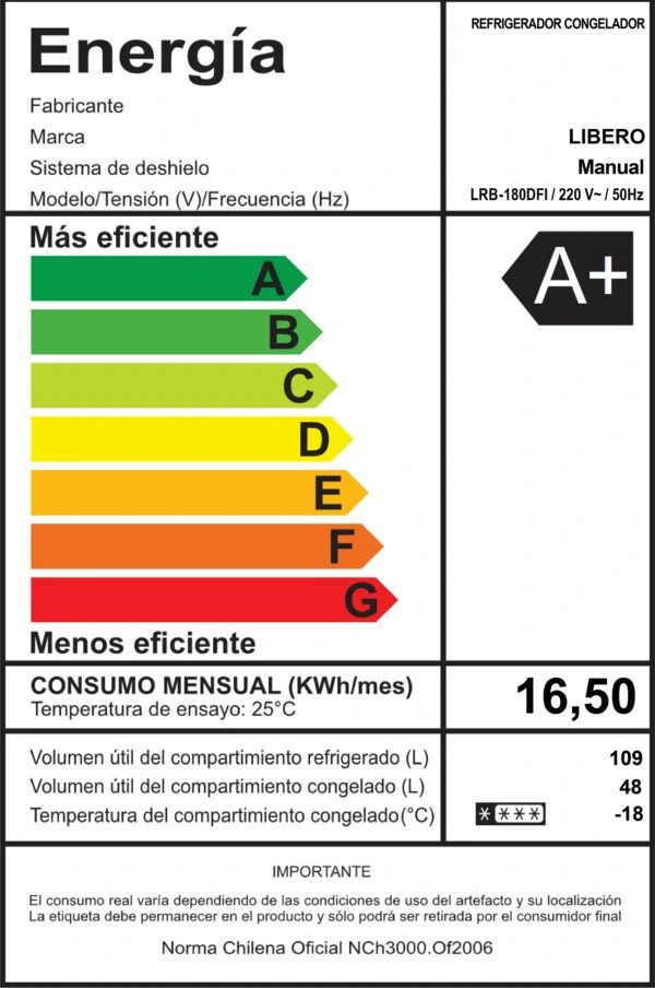 Refrigerador Bottom Freezer LRB-180DFI