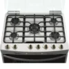 Cocina Midea 5P MCG5QPI30NS a gas con 5 quemadores, horno de 89.46 litros y diseño de acero inoxidable.