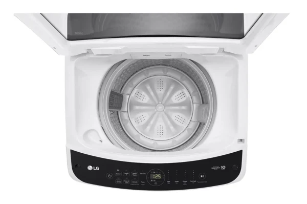 Lavadora LG WT18WV6 de carga superior con 18 kg de capacidad y tecnología AI DD™.