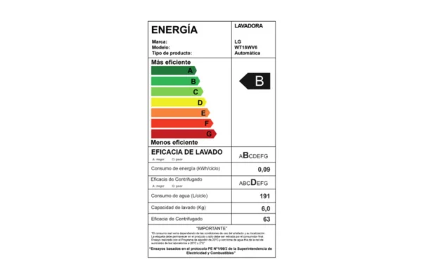 Lavadora LG WT18WV6 de carga superior con 18 kg de capacidad y tecnología AI DD™.