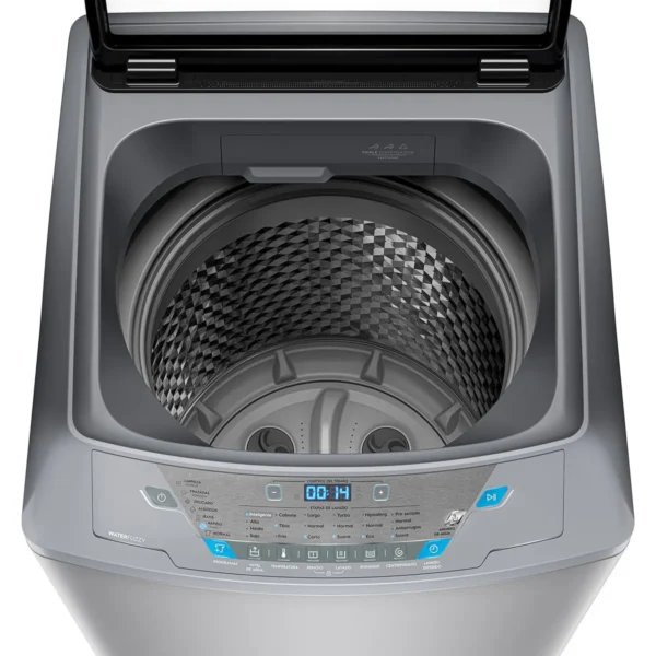Lavadora Automática Fensa 20Kg Premium Care 20SZ de carga superior con 20 kg de capacidad y panel digital.