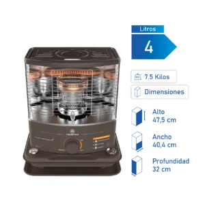 Estufa Mademsa a parafina Foguita Pro de 4 litros, ideal para calefaccionar hasta 25 m².