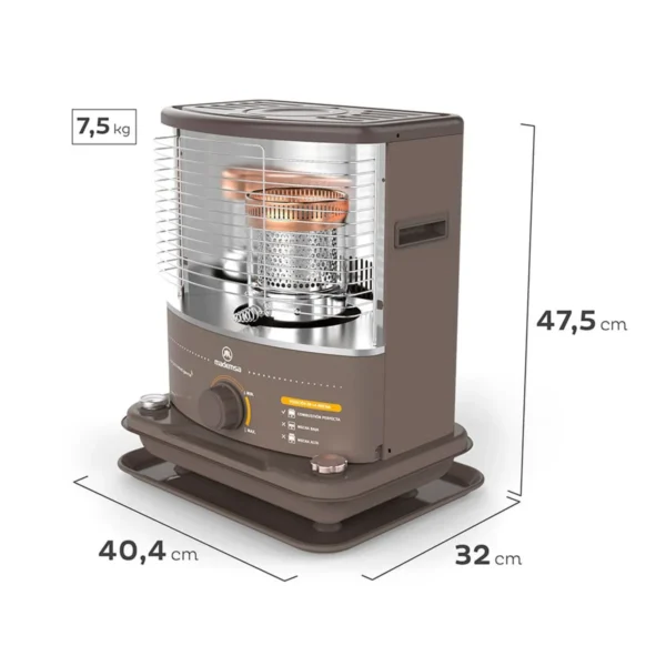 Estufa Mademsa a parafina Foguita Pro de 4 litros, ideal para calefaccionar hasta 25 m².