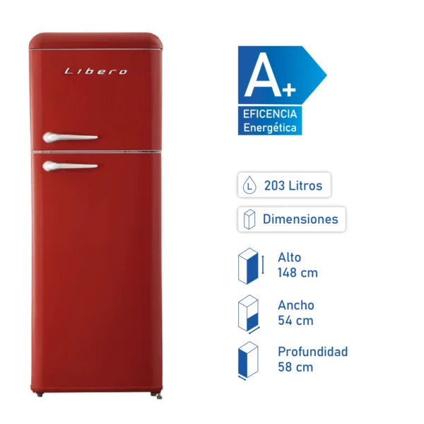 Refrigerador Retro Line Top Mount LRT-210DFRR