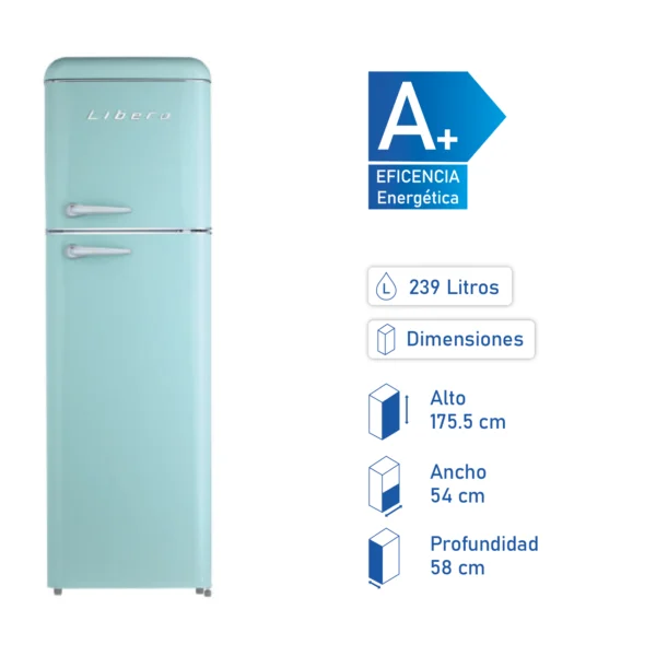 Refrigerador Retro Line Top Mount LRT-280DFMR