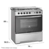 Cocina Mademsa 5P M920 T a gas con 5 quemadores y horno de 85.56 litros.