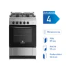 Cocina Mademsa MV220T a gas con 4 quemadores, horno de 65 litros y cubierta de acero inoxidable.