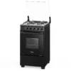 Cocina Midea MCG-4QSG20NSBK de 4 quemadores, color negro, con diseño elegante y seguro.