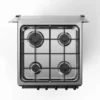 Cocina Midea MCG-4QSG20NSBK de 4 quemadores, color negro, con diseño elegante y seguro.