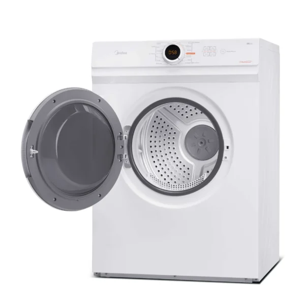 MD100A90W-2.webp Secadora Midea MD100A90/W blanca de 9 kg con Display Lunar y funciones Hygiene Dry y Anti Arrugas.