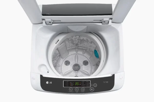 Lavadora Carga Superior LG WT13WPBPK de carga superior con 13 kg de capacidad y Motor Smart Inverter.
