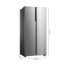 Refrigerador Midea Side by Side No Frost Light Silver 460 lts